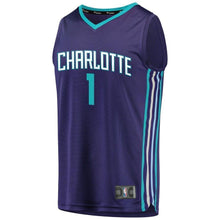 Load image into Gallery viewer, Men&#39;s Fanatics Branded Malik Monk Purple Charlotte Hornets Fast Break Replica Player Jersey  Statement Edition  Purple