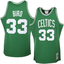 Load image into Gallery viewer, Men&#39;s Mitchell &amp; Ness Larry Bird Kelly Green Boston Celtics / Hardwood Classics Authentic Jersey  Green
