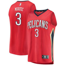 Load image into Gallery viewer, Men&#39;s Fanatics Branded Nikola Mirotic Red New Orleans Pelicans Fast Break Replica Player Jersey  Statement Edition  Red