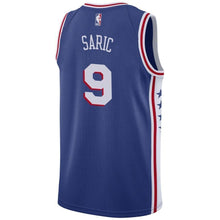 Load image into Gallery viewer, Men&#39;s Nike Dario Saric Royal Philadelphia 7ers Swingman Sponsor Patch Jersey  Icon Edition  Royal