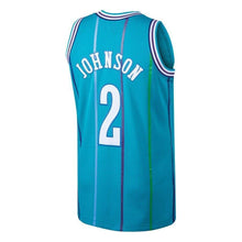 Load image into Gallery viewer, Men&#39;s Mitchell &amp; Ness Larry Johnson Teal Charlotte Hornets  Hardwood Classics Swingman Jersey  Aqua