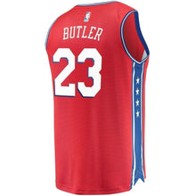 Load image into Gallery viewer, Jimmy Butler Philadelphia 7ers Fanatics Branded Fast Break Replica Jersey Red – Statement Edition  Red