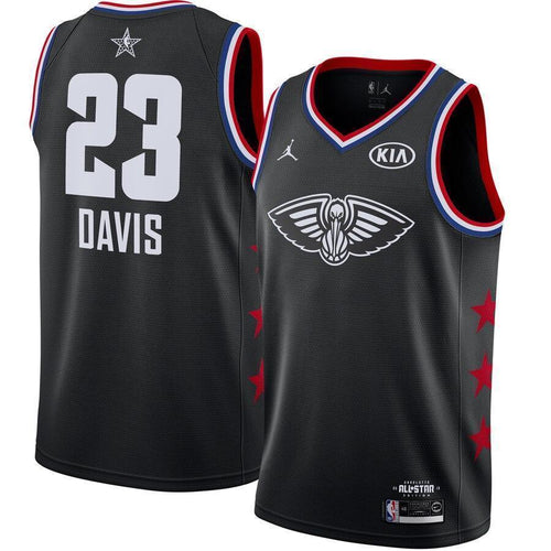 Men's Jordan Brand Anthony Davis Black New Orleans Pelicans  NBA AllStar Game Finished Swingman Jersey  Black