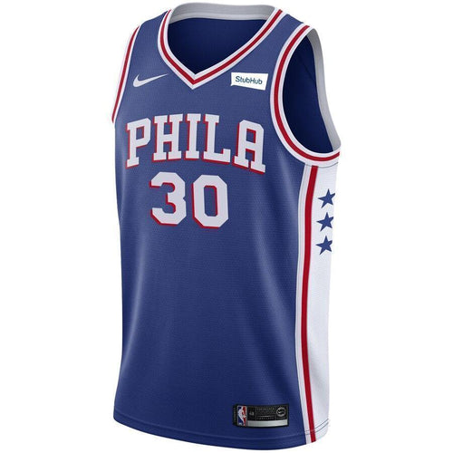 Men's Nike Furkan Korkmaz Royal Philadelphia 7ers Swingman Sponsor Patch Jersey  Icon Edition  Royal