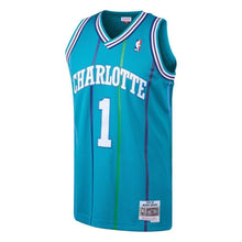 Load image into Gallery viewer, Men&#39;s Mitchell &amp; Ness Muggsy Bogues Teal Charlotte Hornets  Hardwood Classics Swingman Jersey  Aqua