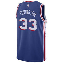 Load image into Gallery viewer, Men&#39;s Nike Robert Covington Royal Philadelphia 7ers Swingman Sponsor Patch Jersey  Icon Edition  Royal