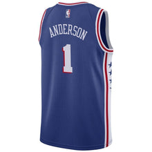 Load image into Gallery viewer, Men&#39;s Nike Justin Anderson Royal Philadelphia 7ers Swingman Sponsor Patch Jersey  Icon Edition  Royal