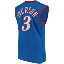 Load image into Gallery viewer, Men&#39;s Mitchell &amp; Ness Allen Iverson Royal Philadelphia 7ers Road / Hardwood Classics Authentic Jersey  Royal