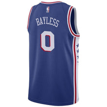 Load image into Gallery viewer, Men&#39;s Nike Jerryd Bayless Royal Philadelphia 7ers Swingman Sponsor Patch Jersey  Icon Edition  Royal