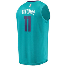 Load image into Gallery viewer, Youth Fanatics Branded Bismack Biyombo Teal Charlotte Hornets Fast Break Player Jersey  Icon Edition  Aqua