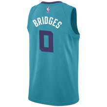Load image into Gallery viewer, Men&#39;s Jordan Brand Miles Bridges Teal Charlotte Hornets Swingman Sponsor Patch Jersey – Icon Edition  Aqua