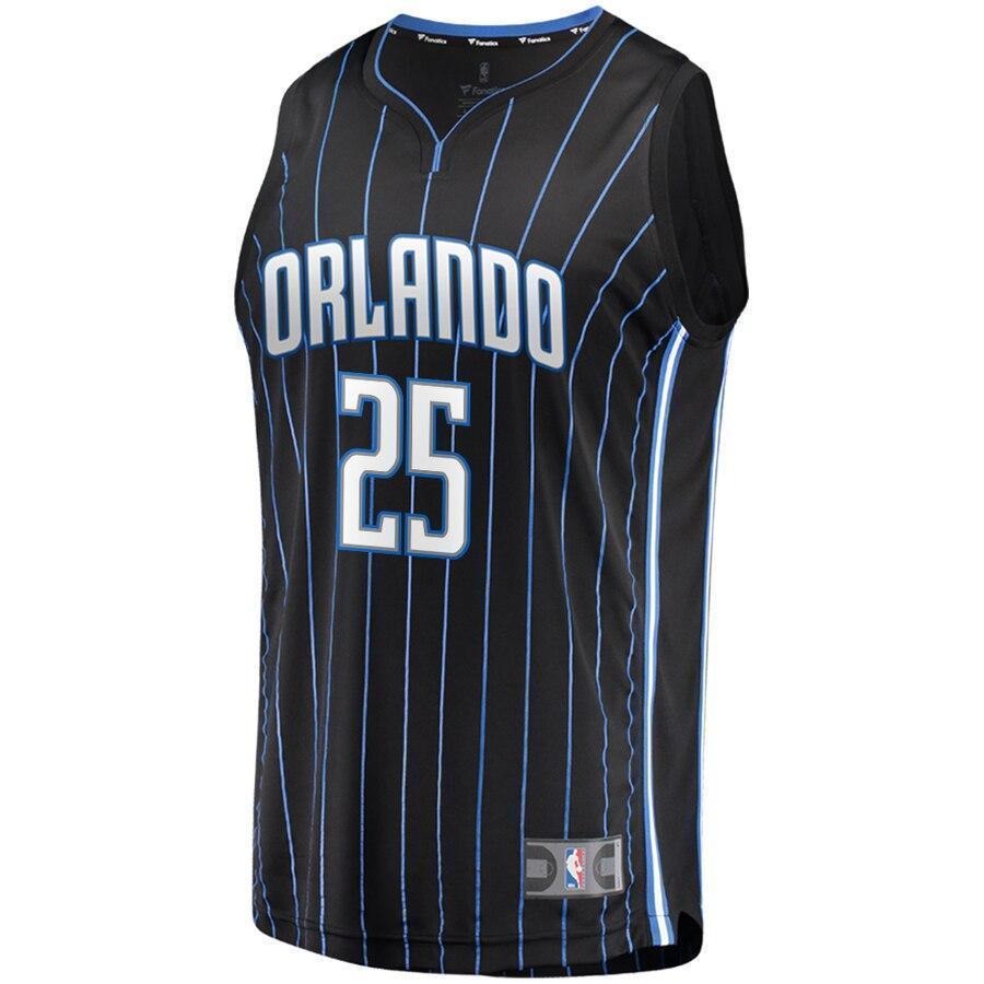 Men's Fanatics Branded Wesley Iwundu Black Orlando Magic Fast Break Replica Player Jersey  Statement Edition  Black