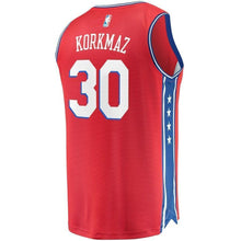 Load image into Gallery viewer, Men&#39;s Fanatics Branded Furkan Korkmaz Red Philadelphia 7ers Fast Break Replica Player Jersey  Statement Edition  Red