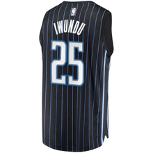 Load image into Gallery viewer, Men&#39;s Fanatics Branded Wesley Iwundu Black Orlando Magic Fast Break Replica Player Jersey  Statement Edition  Black