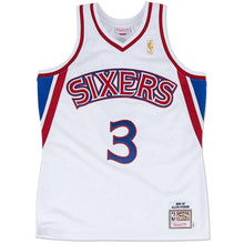Load image into Gallery viewer, Mitchell &amp; Ness Philadelphia 7ers # Allen Iverson White  Throwback Premium Jersey  White