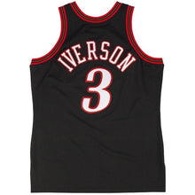 Load image into Gallery viewer, Mens Mitchell &amp; Ness Allen Iverson Black Philadelphia 7ers Authentic Basketball Jersey  Black