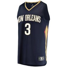 Load image into Gallery viewer, Men&#39;s Fanatics Branded Nikola Mirotic Navy New Orleans Pelicans Fast Break Player Jersey  Icon Edition  Navy