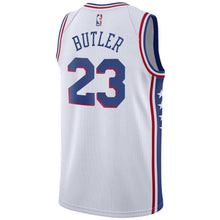 Load image into Gallery viewer, Men&#39;s Nike Jimmy Butler White Philadelphia 7ers Swingman Sponsor Patch Jersey  Association Edition  White
