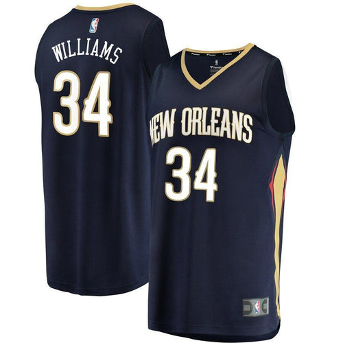 Men's Fanatics Branded Kenrich Williams Navy New Orleans Pelicans Fast Break Replica Jersey – Icon Edition  Navy