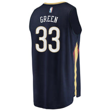 Load image into Gallery viewer, Men&#39;s Fanatics Branded Garlon Green Navy New Orleans Pelicans Fast Break Replica Jersey – Icon Edition  Navy