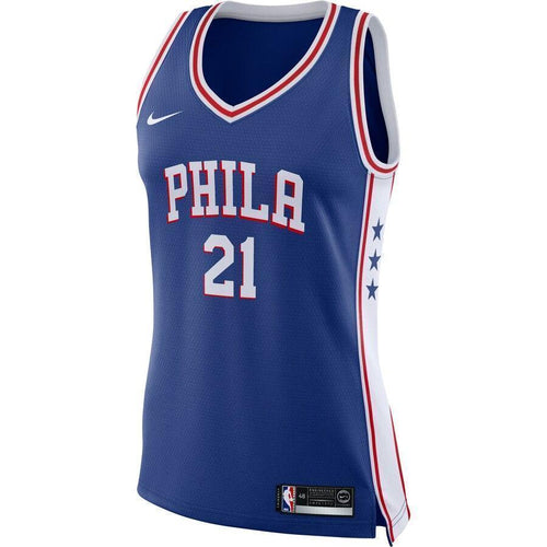 Women's Nike Joel Embiid Royal Philadelphia 7ers Swingman Jersey  Icon Edition  Royal