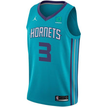 Load image into Gallery viewer, Men&#39;s Jordan Brand Jeremy Lamb Teal Charlotte Hornets Swingman Sponsor Patch Jersey – Icon Edition  Aqua