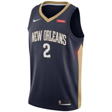 Load image into Gallery viewer, Men&#39;s Nike Ian Clark Navy New Orleans Pelicans Swingman Sponsor Patch Jersey  Navy
