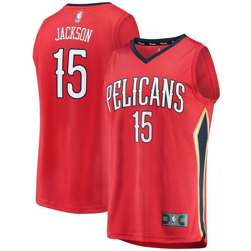 Men's Fanatics Branded Frank Jackson Red New Orleans Pelicans Fast Break Replica Player Jersey  Statement Edition  Red