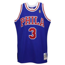 Load image into Gallery viewer, Mitchell &amp; Ness Philadelphia 7ers # Allen Iverson &#39;&#39;7 Hardwood Classics  Year Anniversary Throwback Premium Jersey  Royal