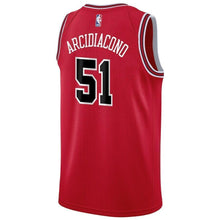 Load image into Gallery viewer, Men&#39;s Nike Ryan Arcidiacono Red Chicago Bulls Swingman Sponsor Patch Jersey – Icon Edition  Red
