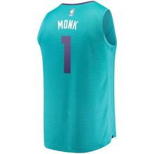 Load image into Gallery viewer, Youth Fanatics Branded Malik Monk Teal Charlotte Hornets Fast Break Player Jersey  Icon Edition  Aqua