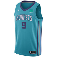 Load image into Gallery viewer, Men&#39;s Jordan Brand Tony Parker Teal Charlotte Hornets Swingman Sponsor Patch Jersey – Icon Edition  Aqua