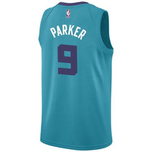 Load image into Gallery viewer, Men&#39;s Jordan Brand Tony Parker Teal Charlotte Hornets Swingman Sponsor Patch Jersey – Icon Edition  Aqua