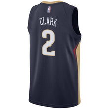 Load image into Gallery viewer, Men&#39;s Nike Ian Clark Navy New Orleans Pelicans Swingman Sponsor Patch Jersey  Navy
